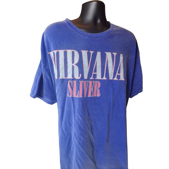 Nirvana Band T Shirt Mens 2XL Sliver Graphic Tee Grunge Distressed Vintage Style - Picture 4 of 16